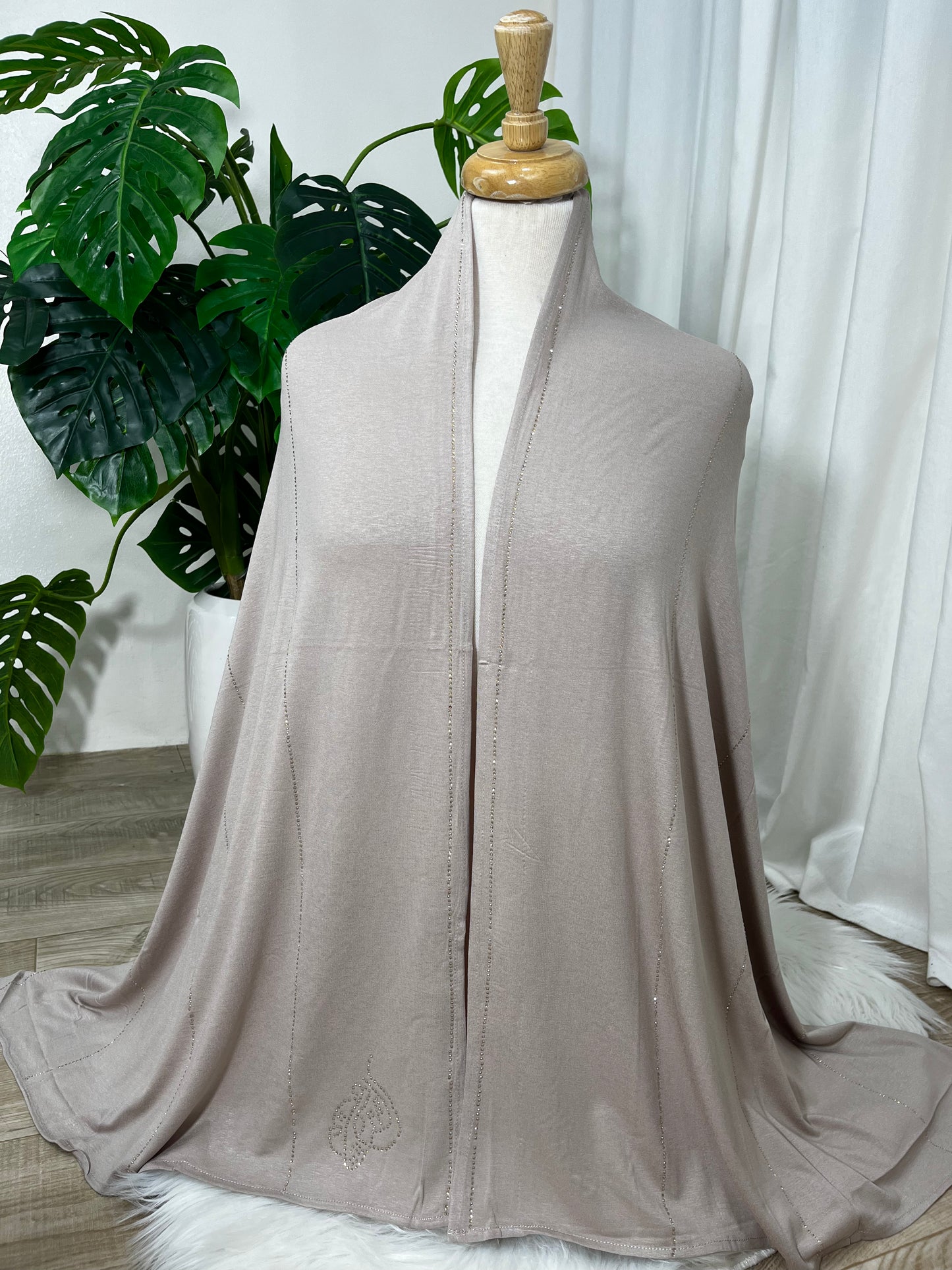 Chal perlé lycra -basic- Nuances Marron & beige