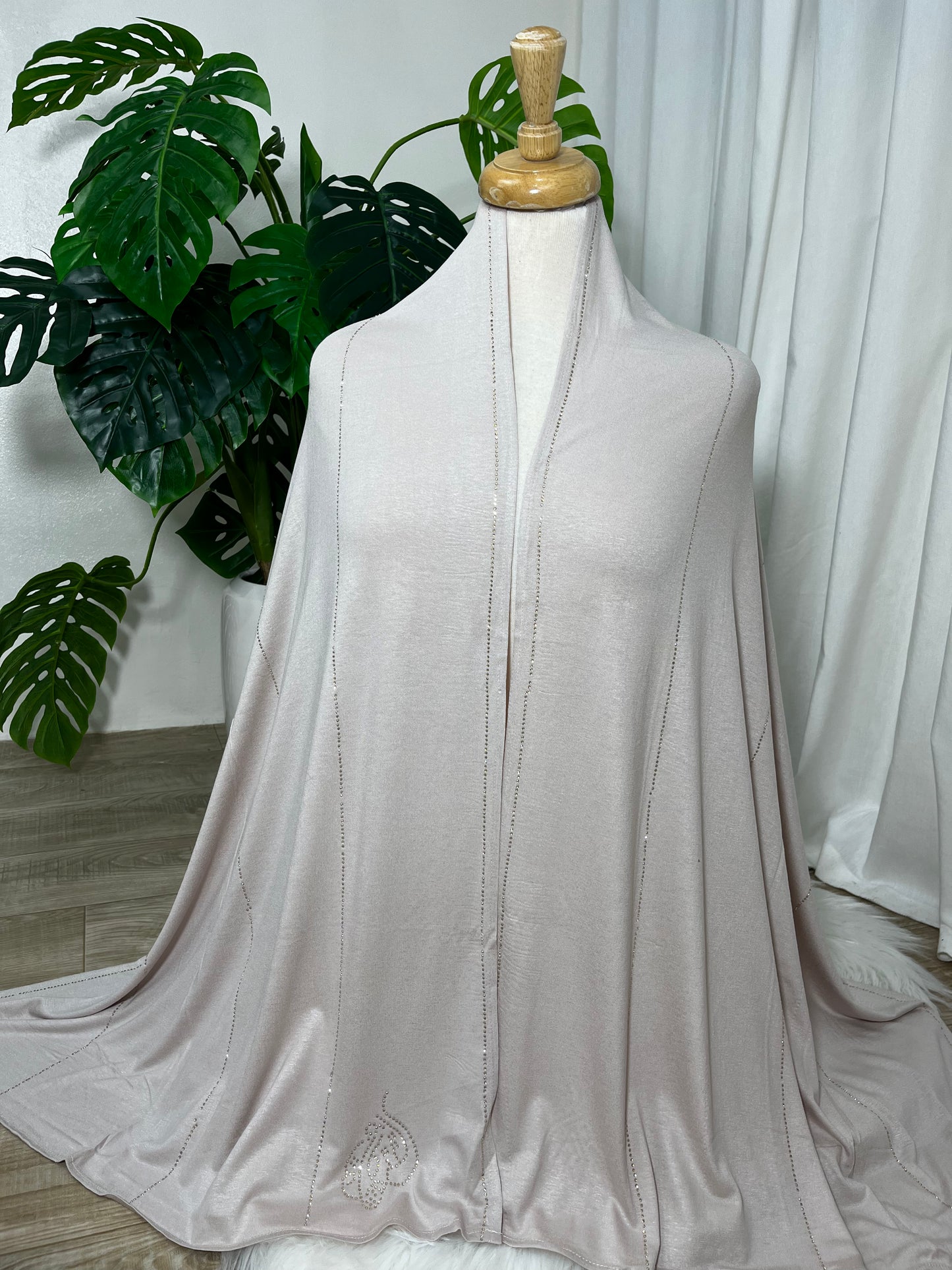 Chal perlé lycra -basic- Nuances Noir & Gris