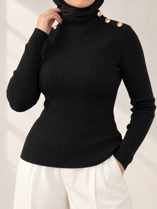 Pull basique à bouton