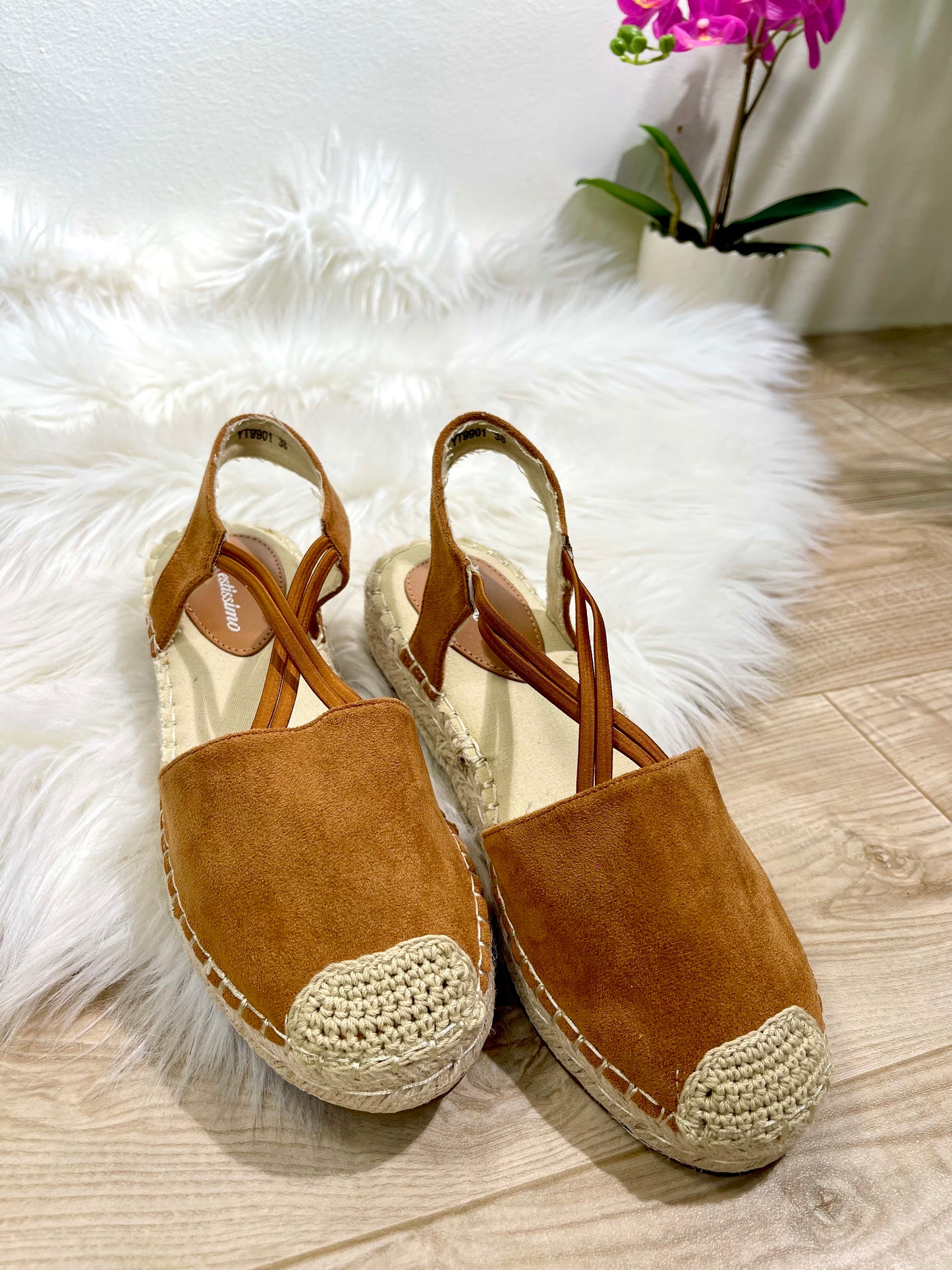 Sandales Espadrilles Élégantes -Tabac-