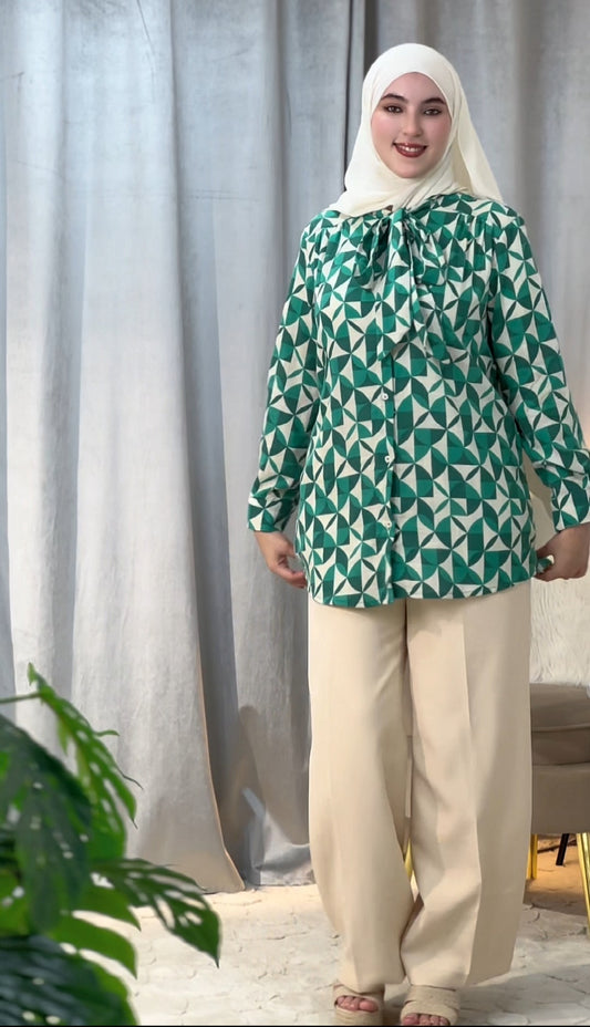 Chemise Mosaïque en lin