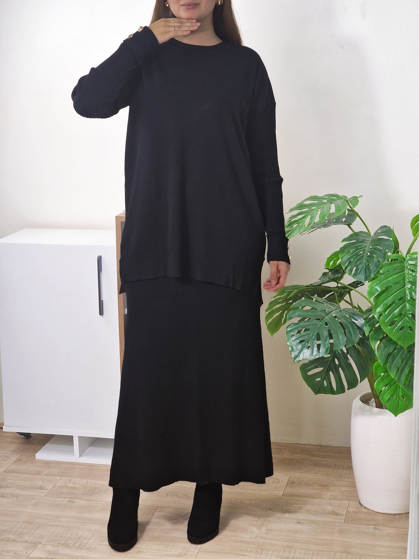 Ensemble en laine pull et jupe