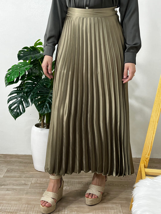 Jupe Plissée Satinée