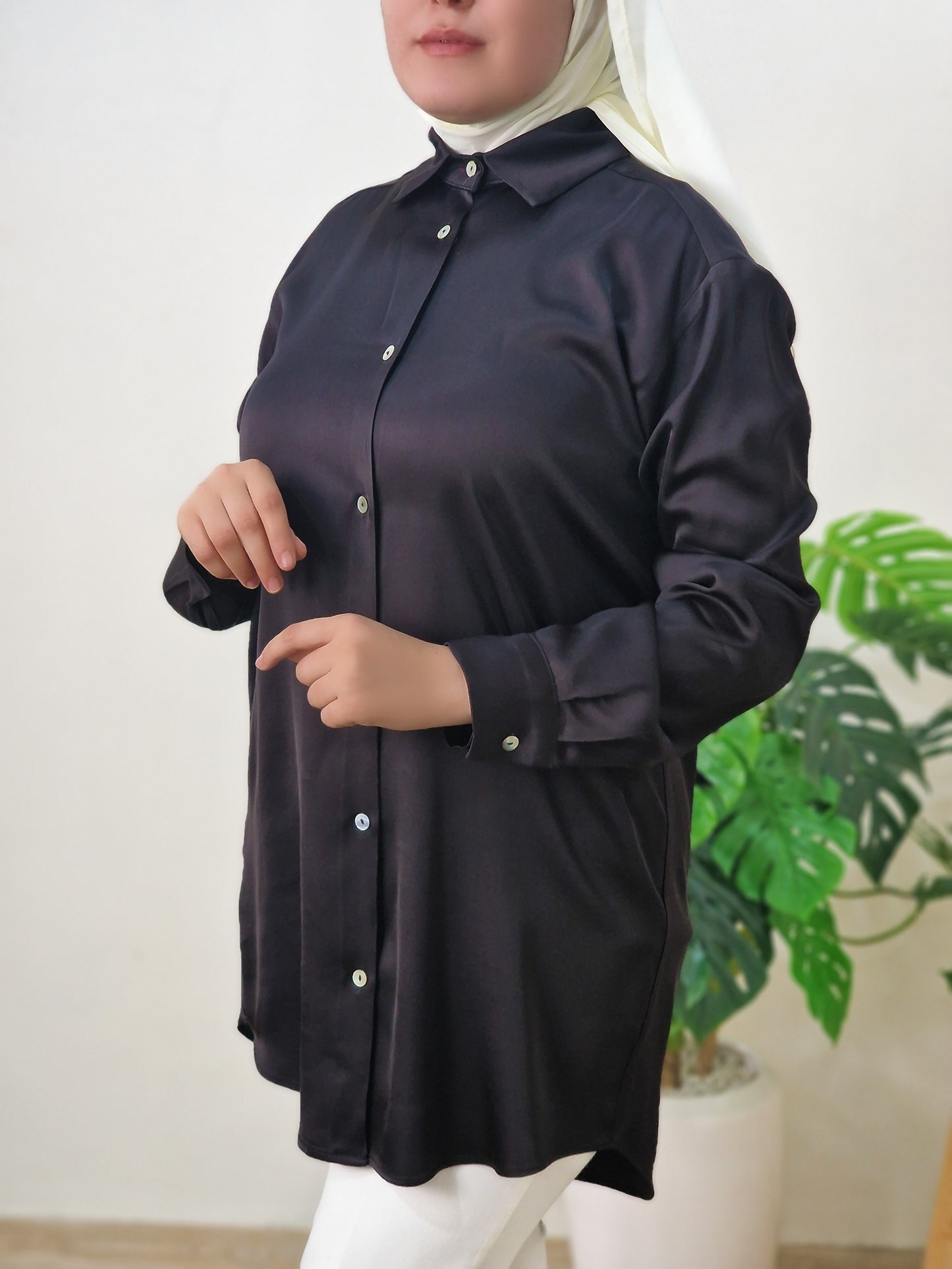 Chemise en Soie satinée