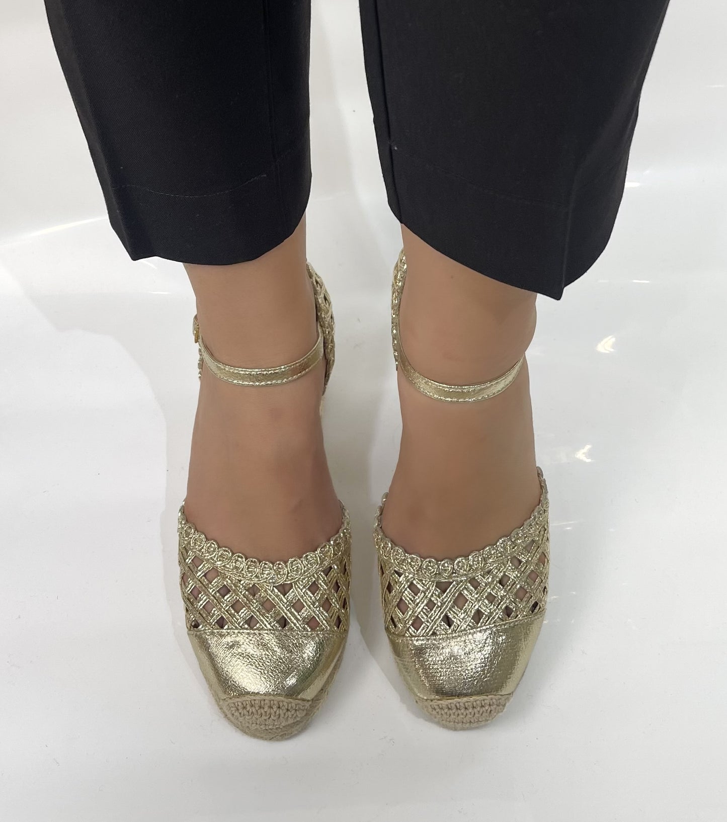 Espadrilles Élégantes -Doré-AB-