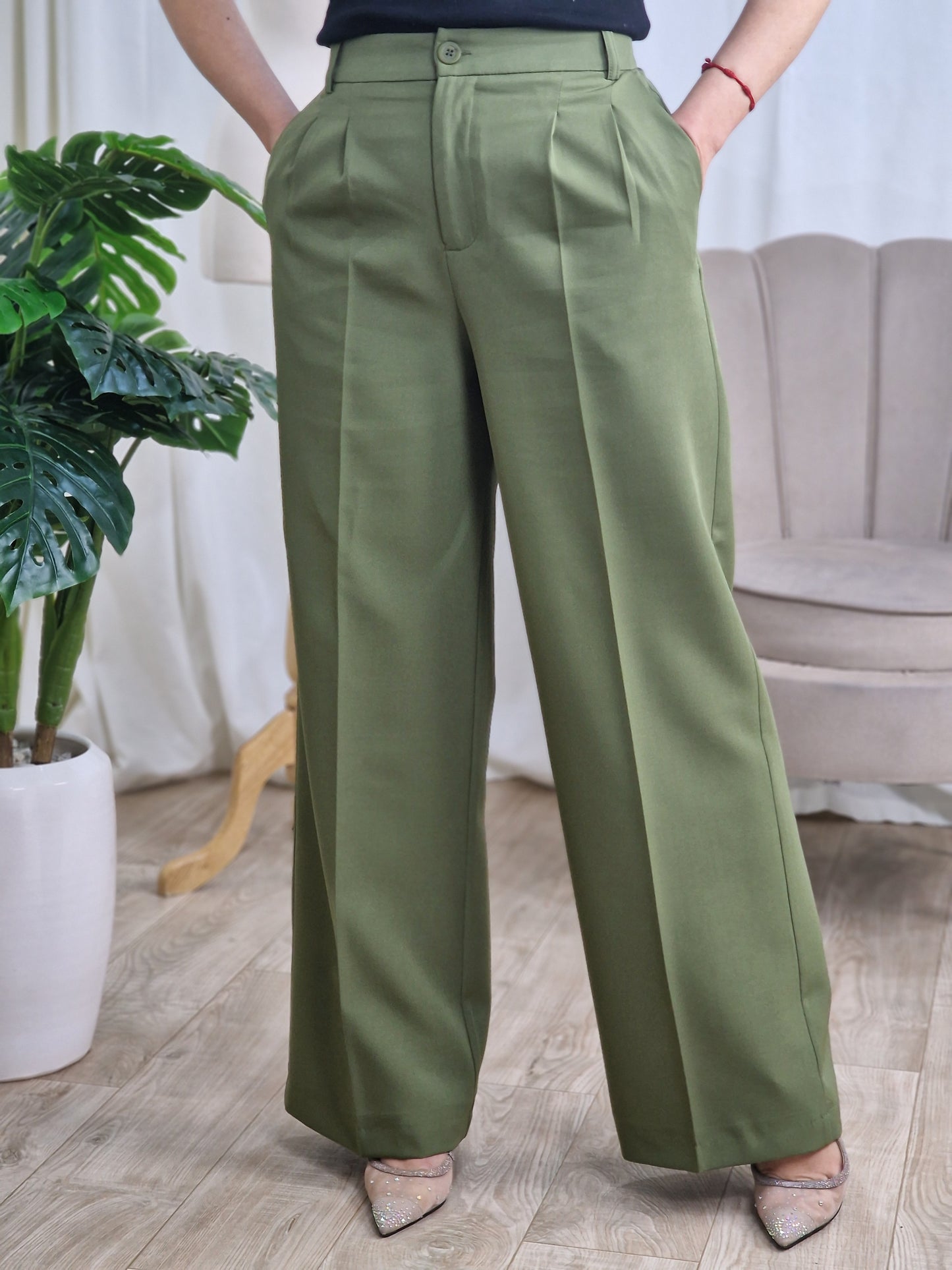 Pantalon Carla – Taille Haute • Coupe Large Confort