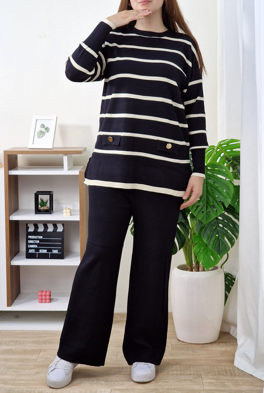 Ensemble en maille -marinière-