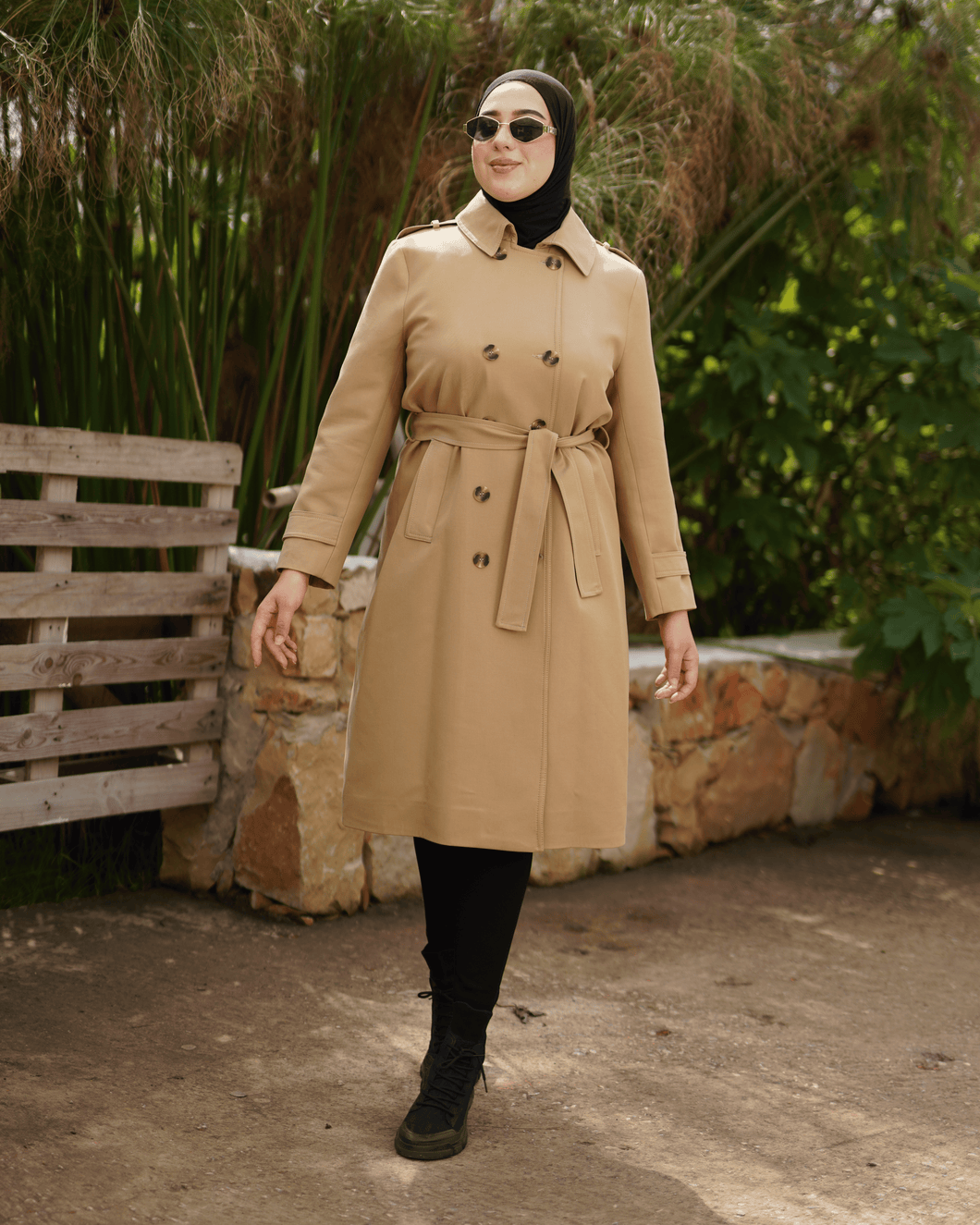 Trench coat camel