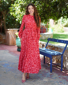 Robe jardin rouge