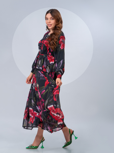 Robe Orchidée Noire