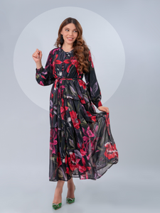 Robe Orchidée Noire