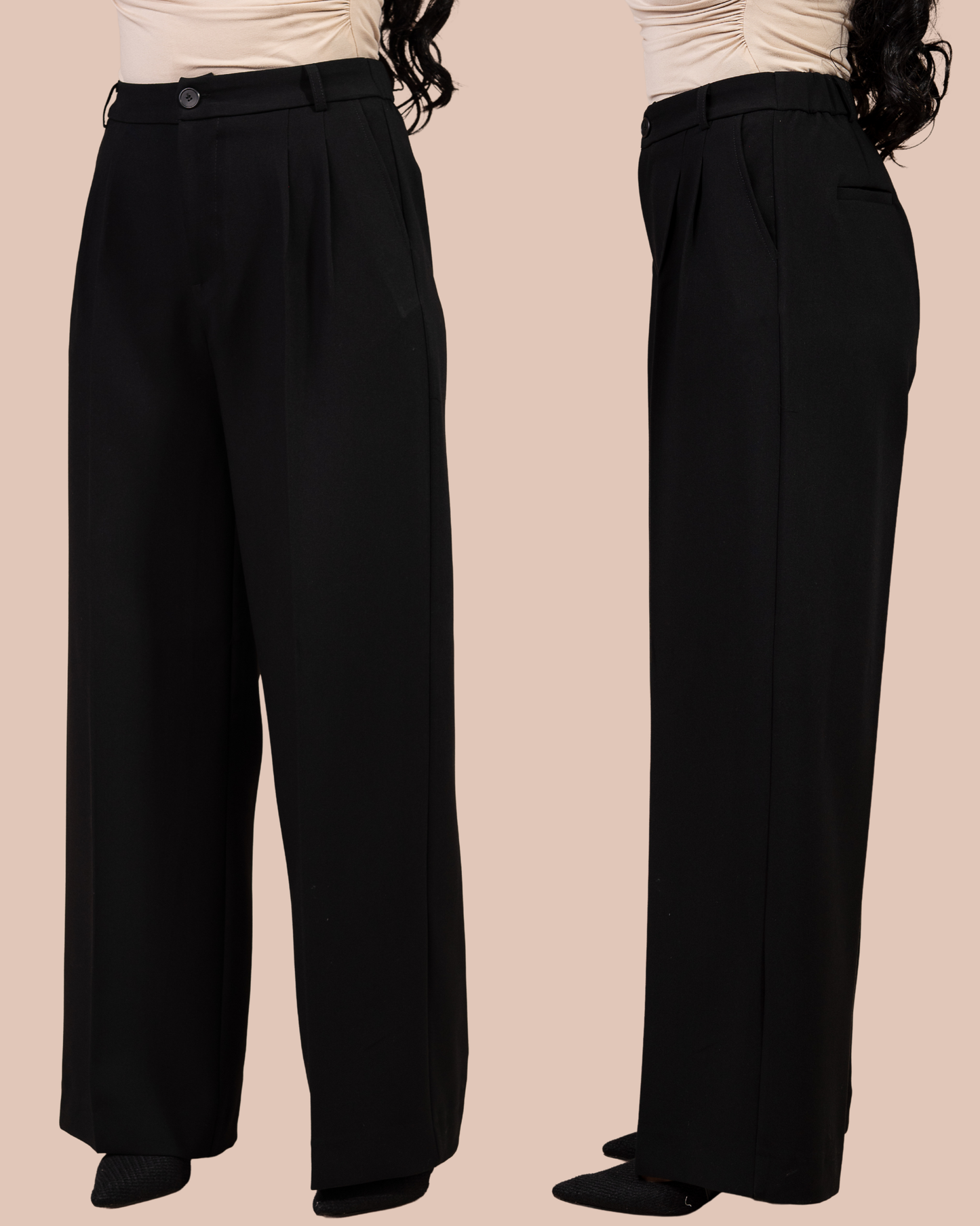 Pantalon Carla – Taille Haute • Coupe Large Confort