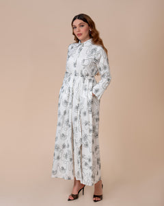 Robe Malak brodée blanche