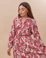 Charger l&#39;image dans la galerie, Robe Sultana bordeau à broderie anglaise
