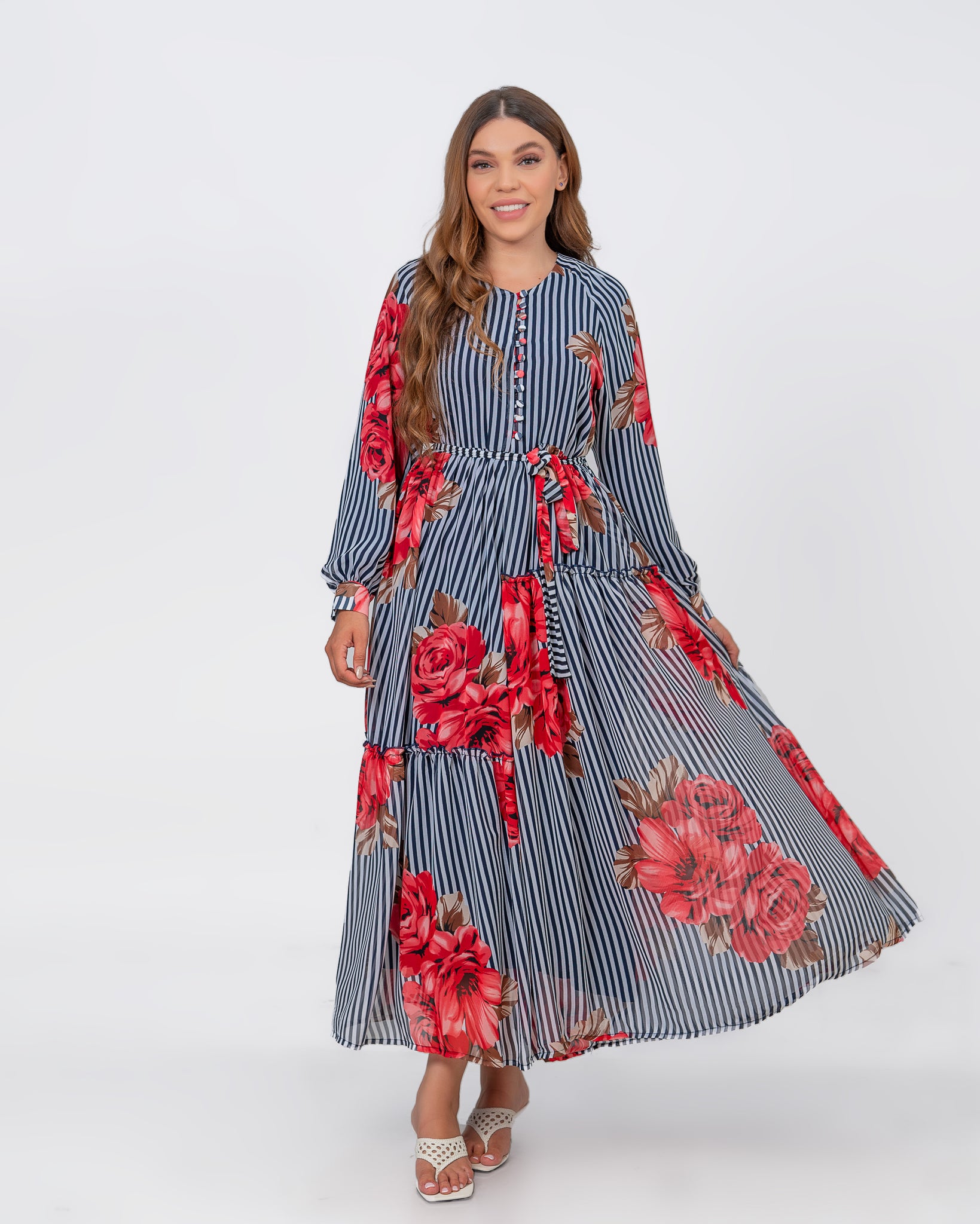 robe rayhana à rayures