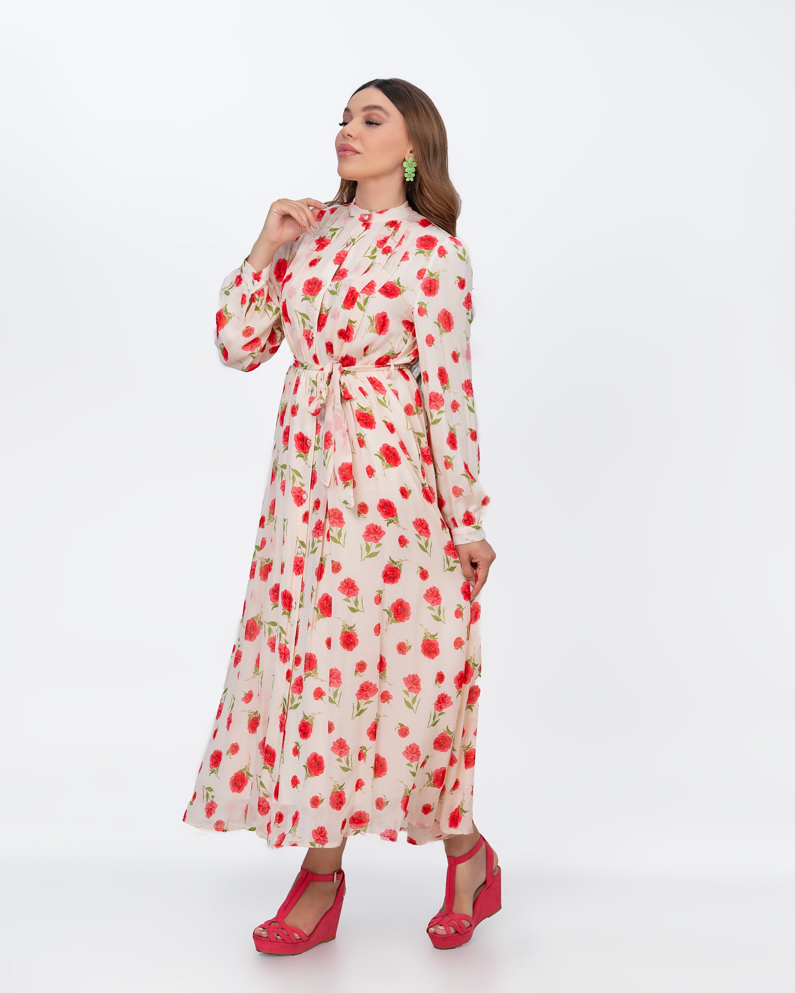 robe rosa roja