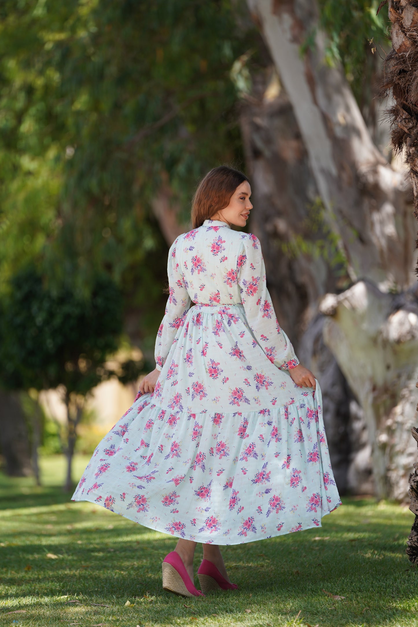 Robe Flora bleu ciel