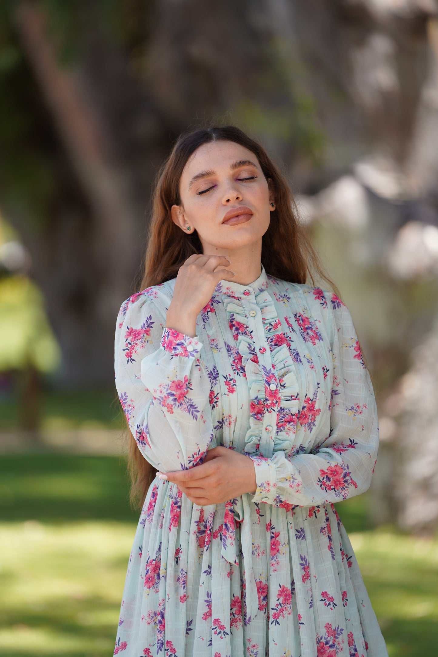 Robe Flora bleu ciel