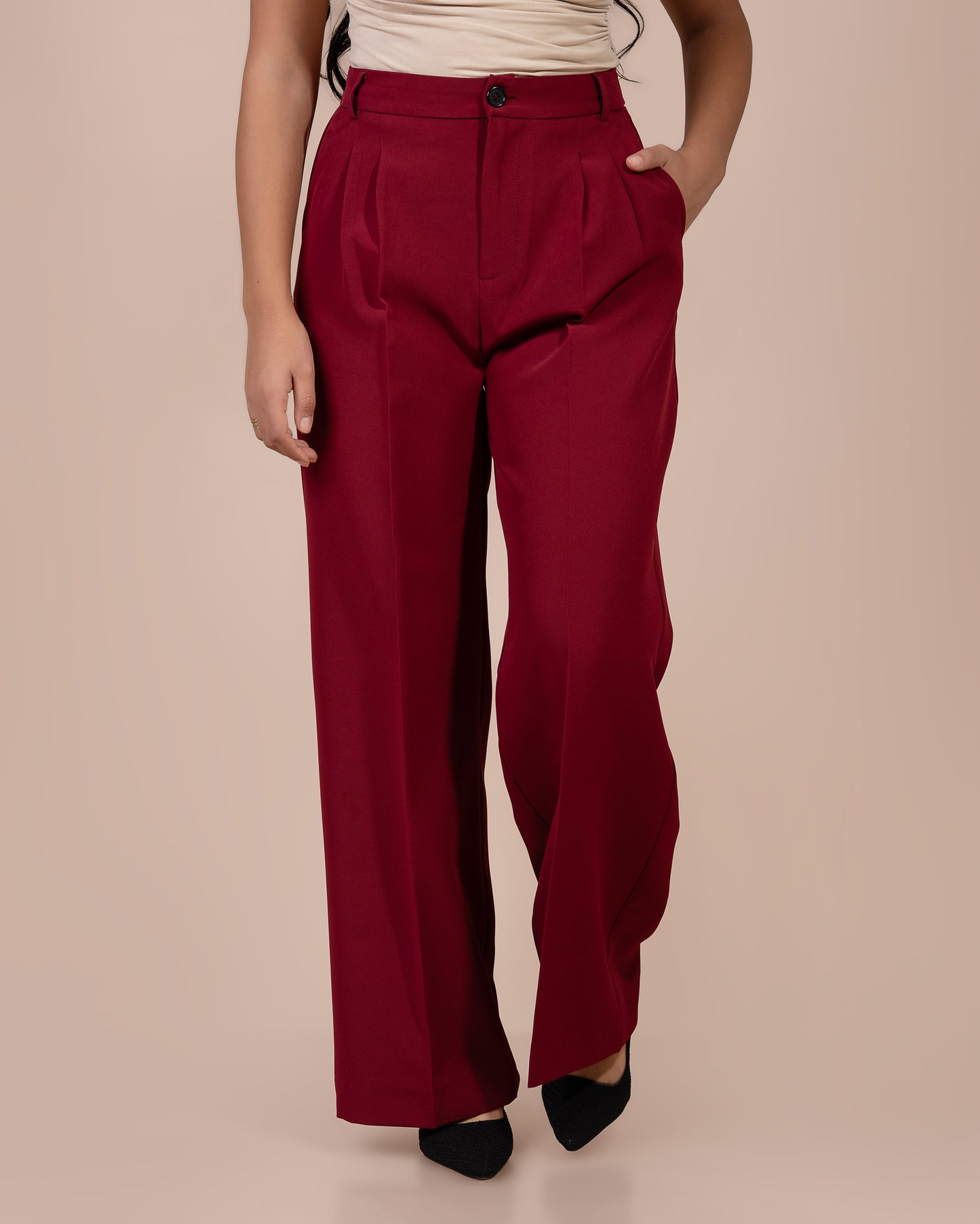 Pantalon Carla – Taille Haute • Coupe Large Confort