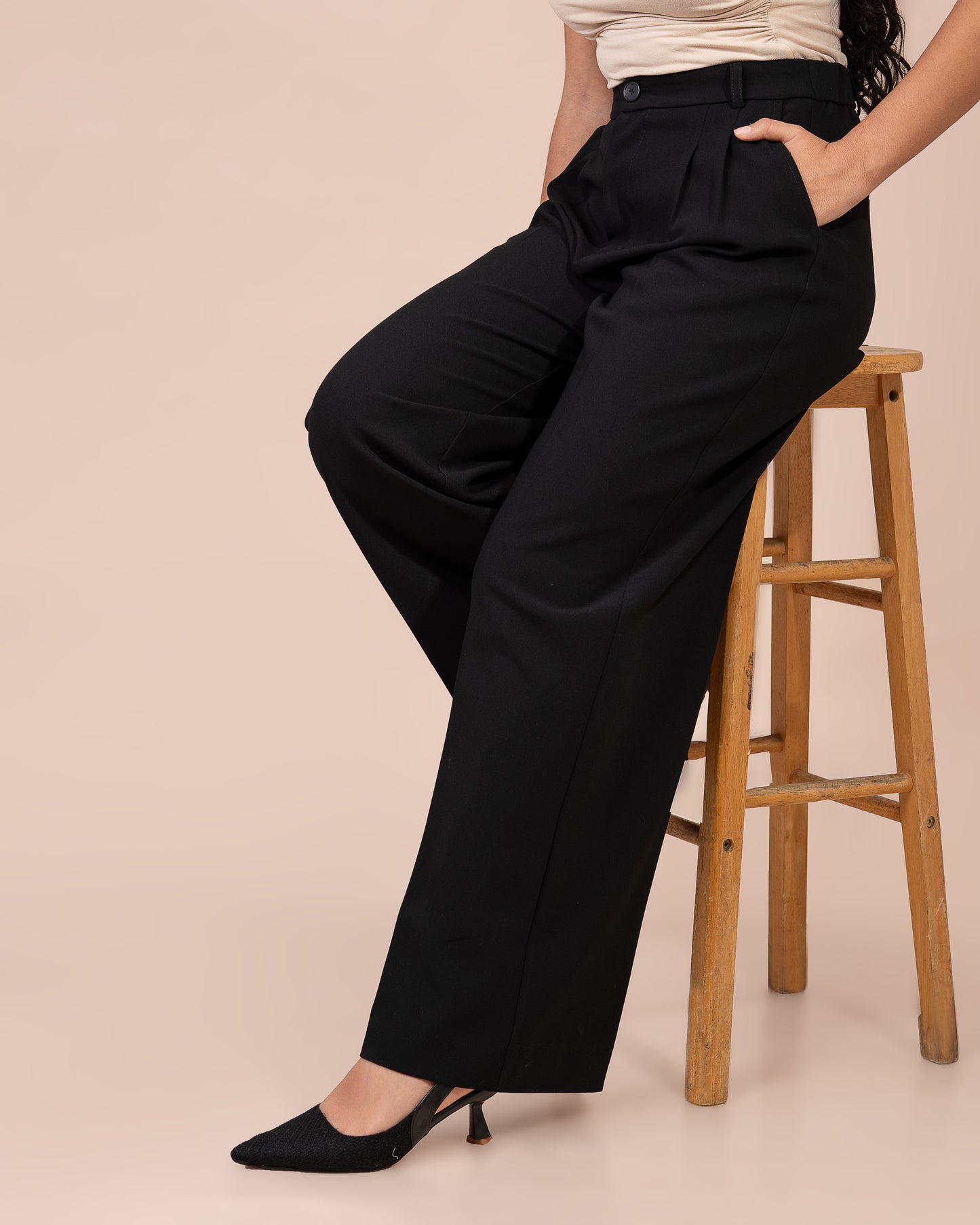 Pantalon Carla – Taille Haute • Coupe Large Confort