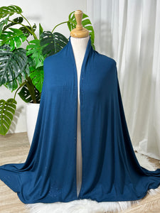 Chal perlé  lycra -basic- Nuances Bleu & Vert