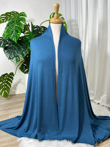 Chal perlé  lycra -basic- Nuances Bleu & Vert