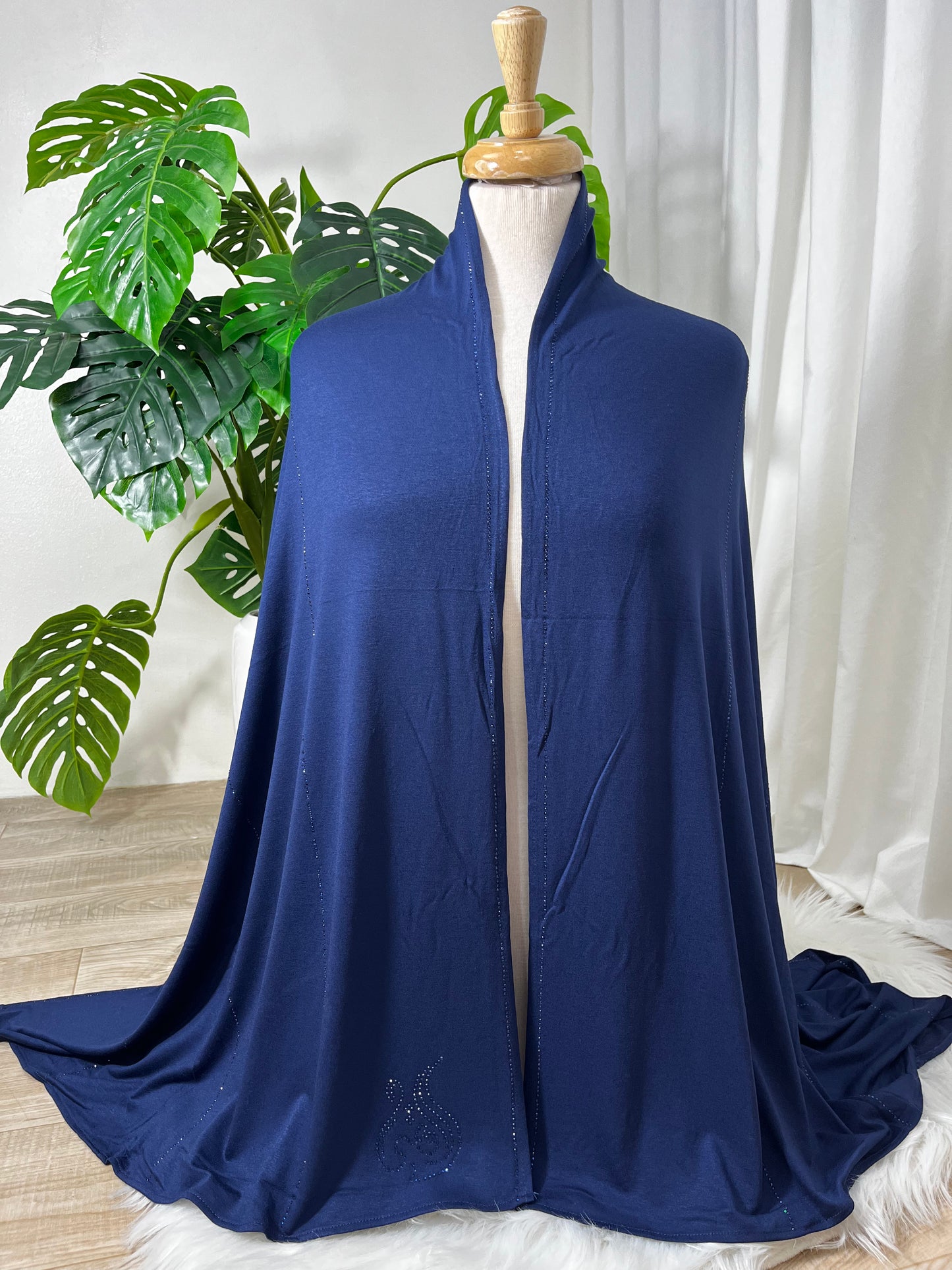 Chal perlé  lycra -basic- Nuances Bleu & Vert