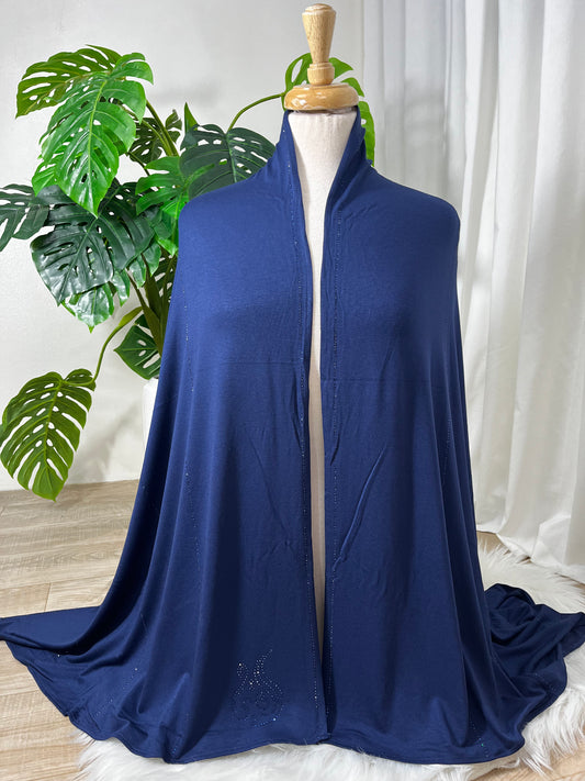 Chal perlé  lycra -basic- Nuances Bleu & Vert