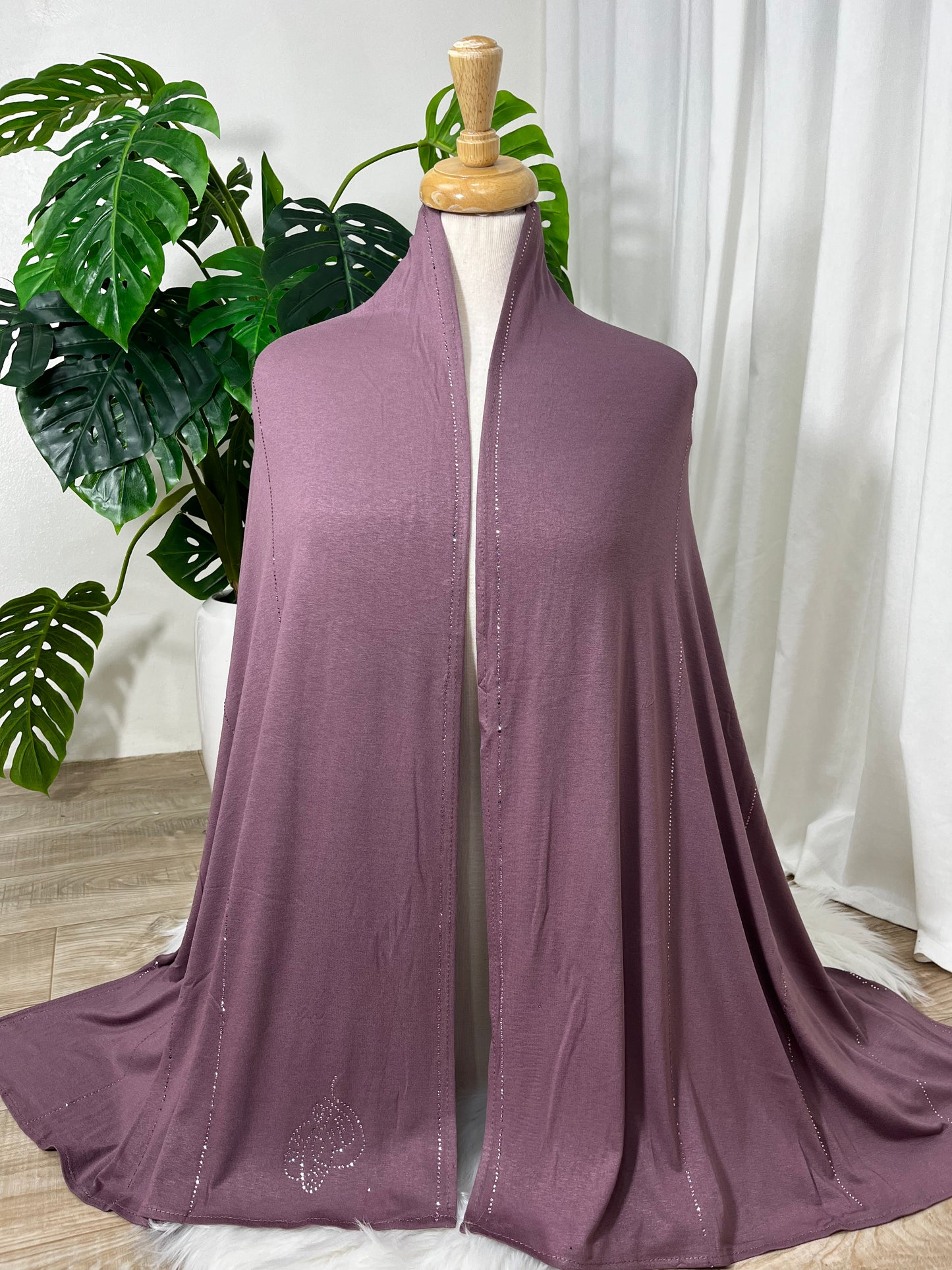 Chal perlé  lycra -basic- Nuances Rose Move