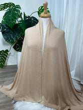 Charger l&#39;image dans la galerie, Chal perlé  lycra -basic- Nuances Marron &amp; beige
