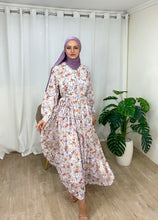 Charger l&#39;image dans la galerie, Robe fleurie-violet
