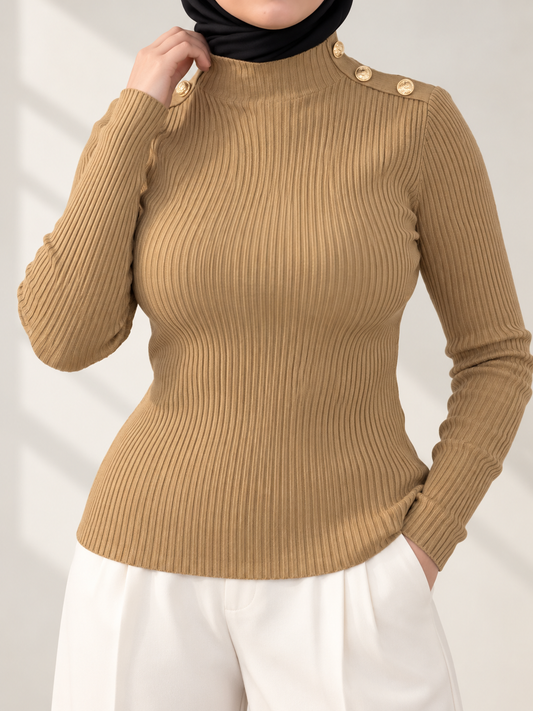 Pull basique à bouton