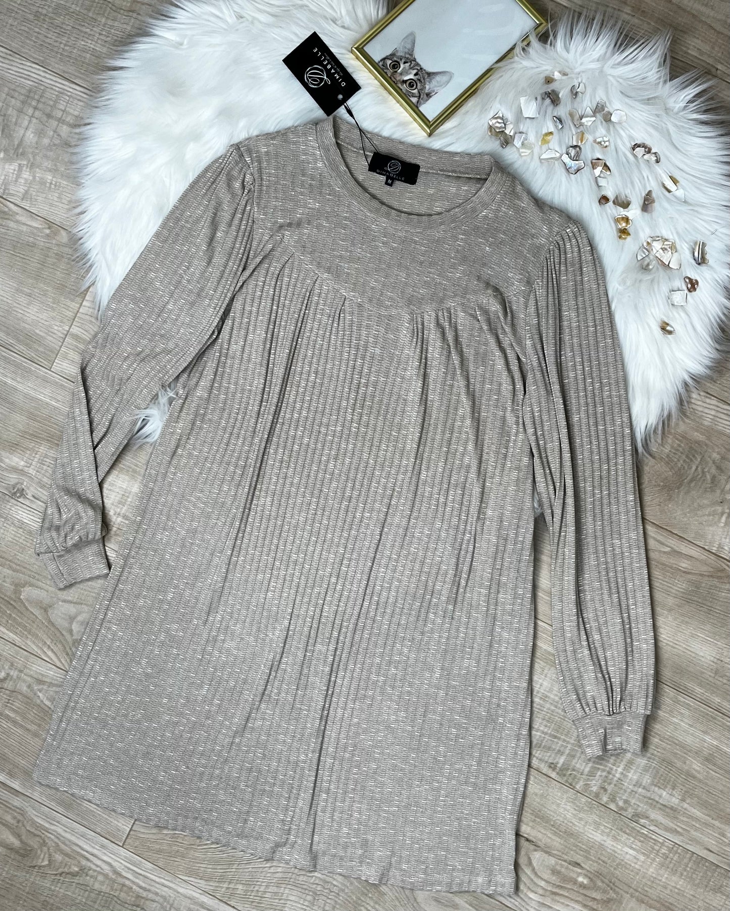 Pull basique en maille -Écru-