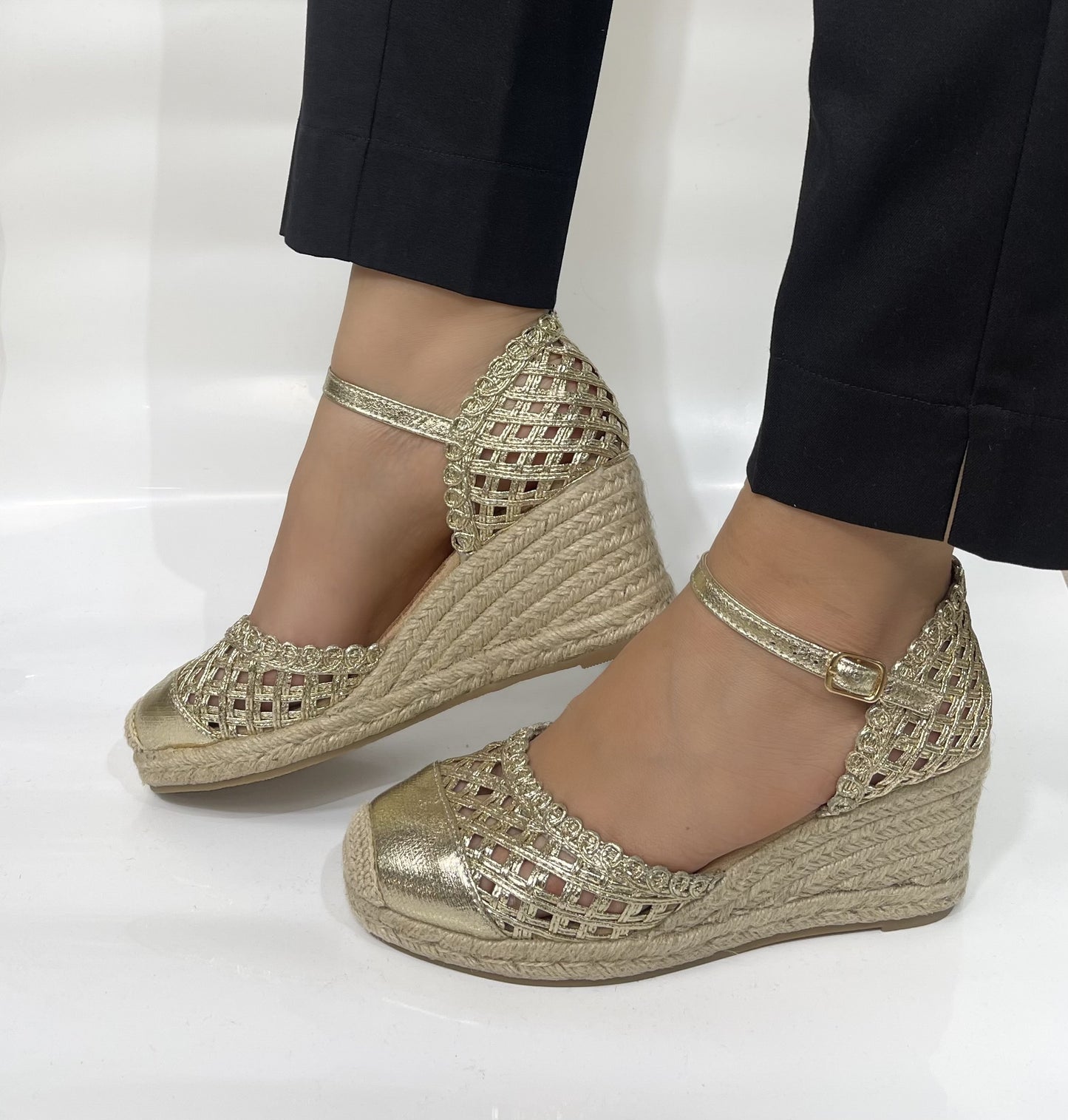 Espadrilles Élégantes -Doré-AB-