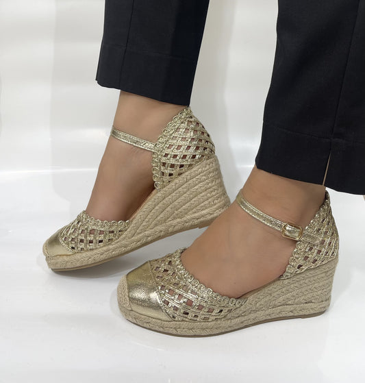 Espadrilles Élégantes -Doré-AB-