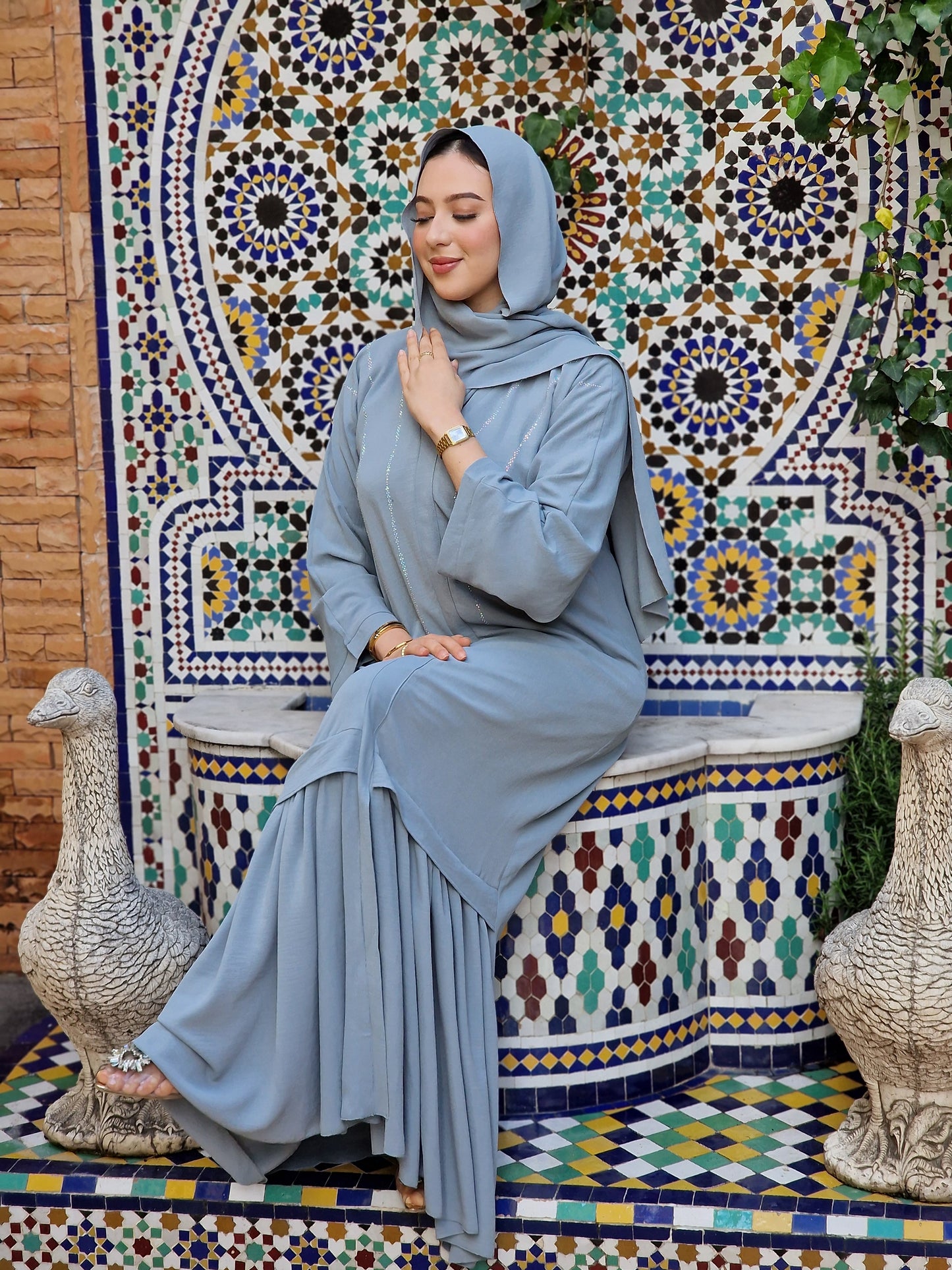 ABAYAT Saja -bleu ciel-