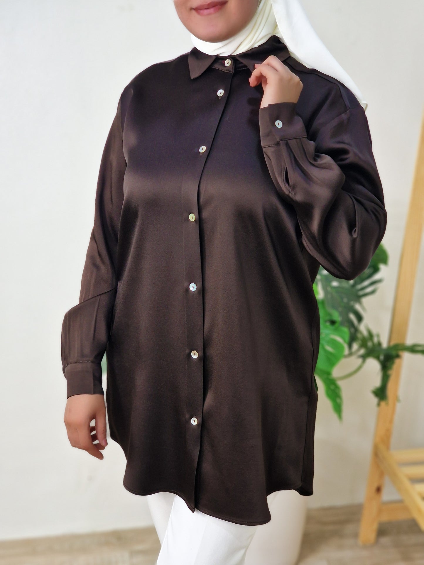 Chemise en Soie satinée