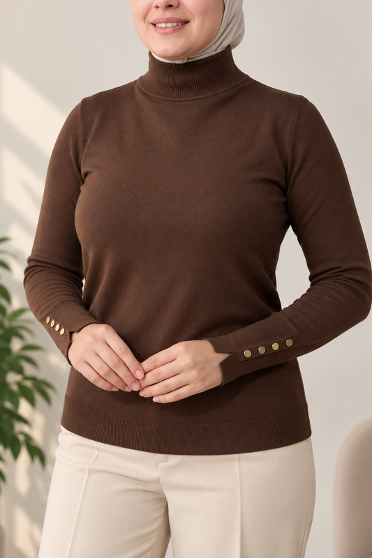 Pull Essentiel -à bouton-