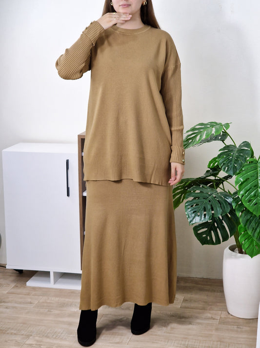 Ensemble en laine pull et jupe