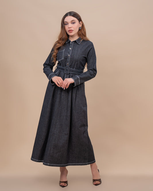 Robe Denim Élégance