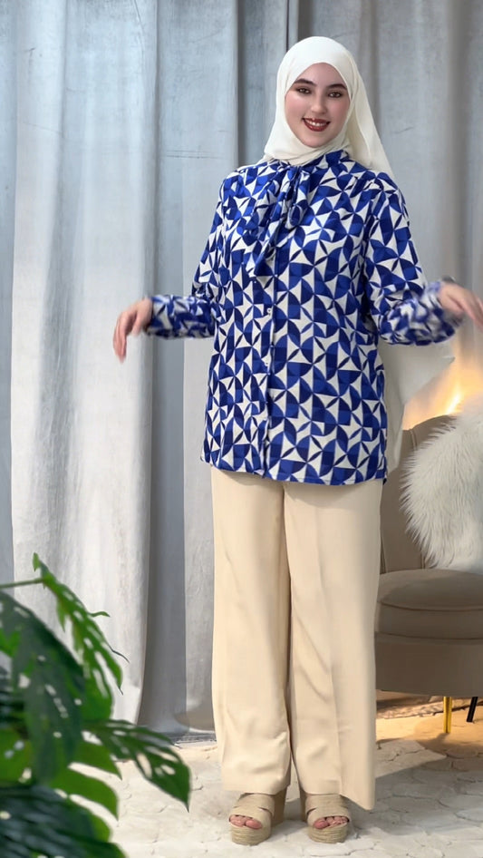 Chemise Mosaïque  en lin