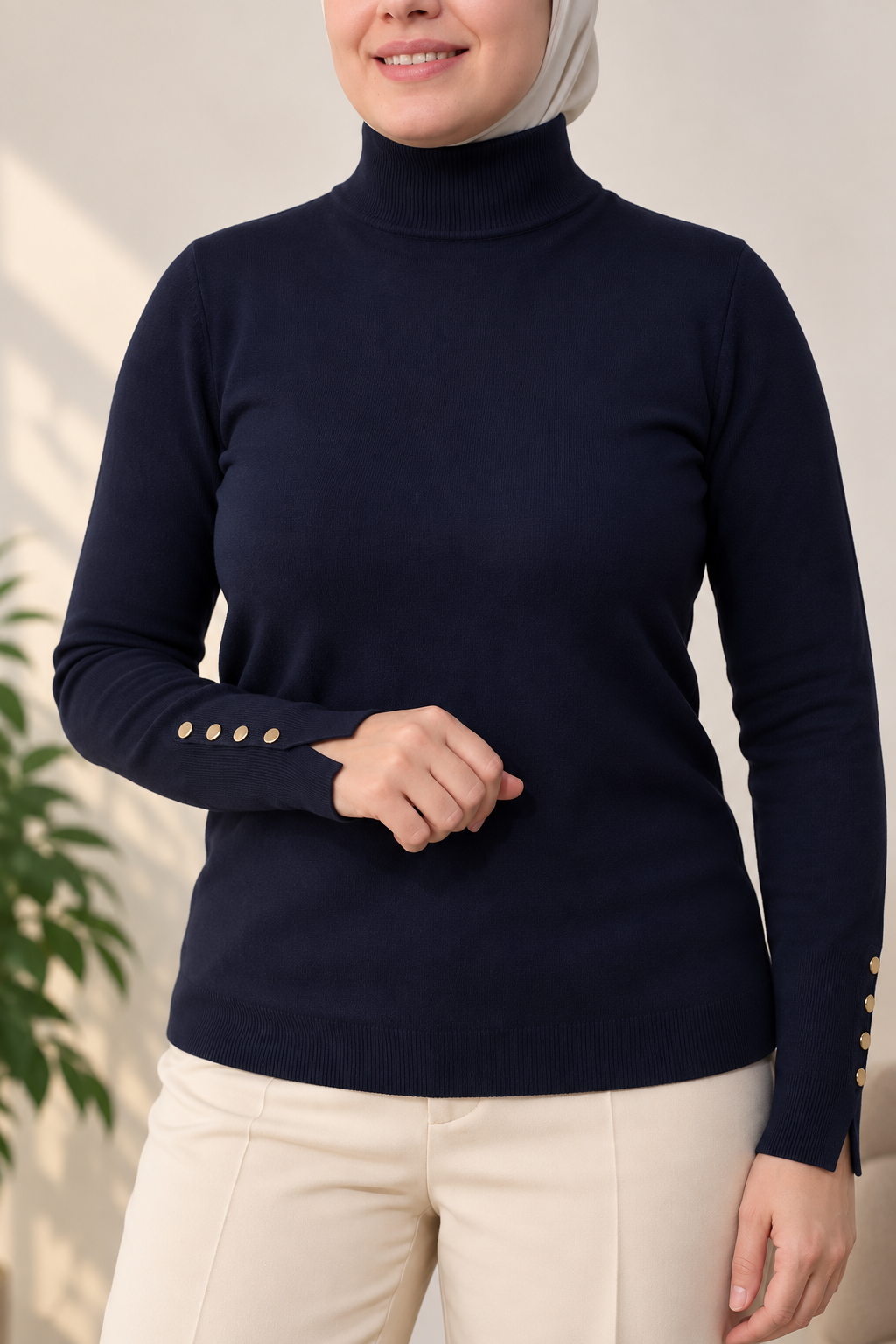 Pull Essentiel -à bouton-