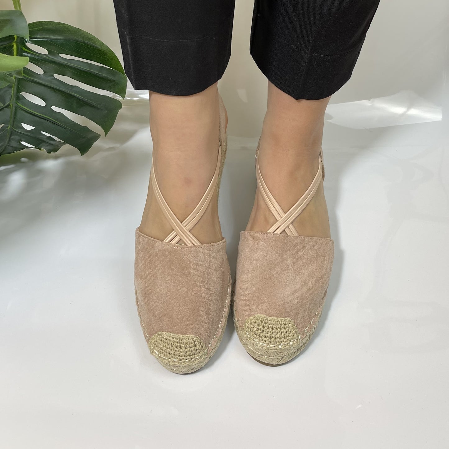 Espadrilles Élégantes -beige pink-
