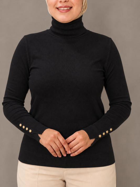 Pull col roulé