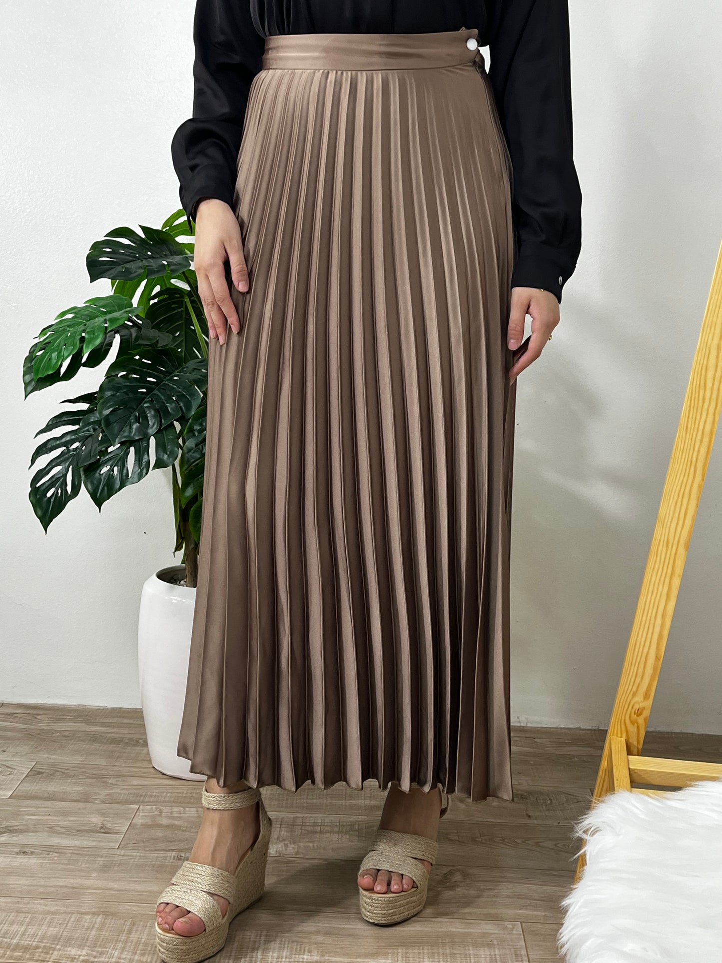 Jupe Plissée Satinée