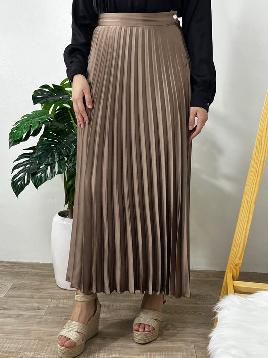 Jupe Plissée Satinée