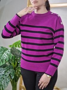 Pull en laine -Marinière -