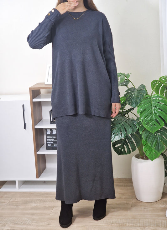 Ensemble en laine pull et jupe