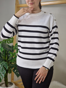 Pull en laine -Marinière -