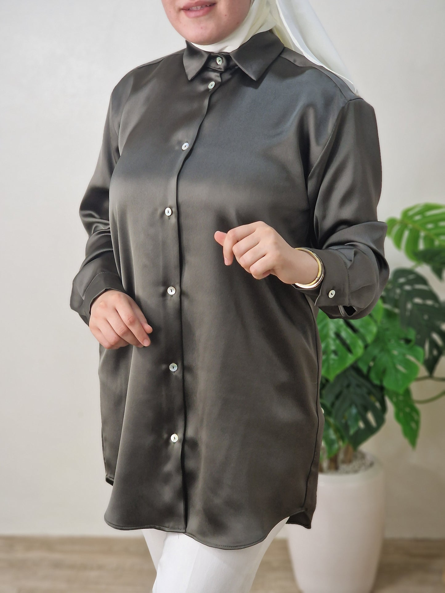 Chemise en Soie satinée